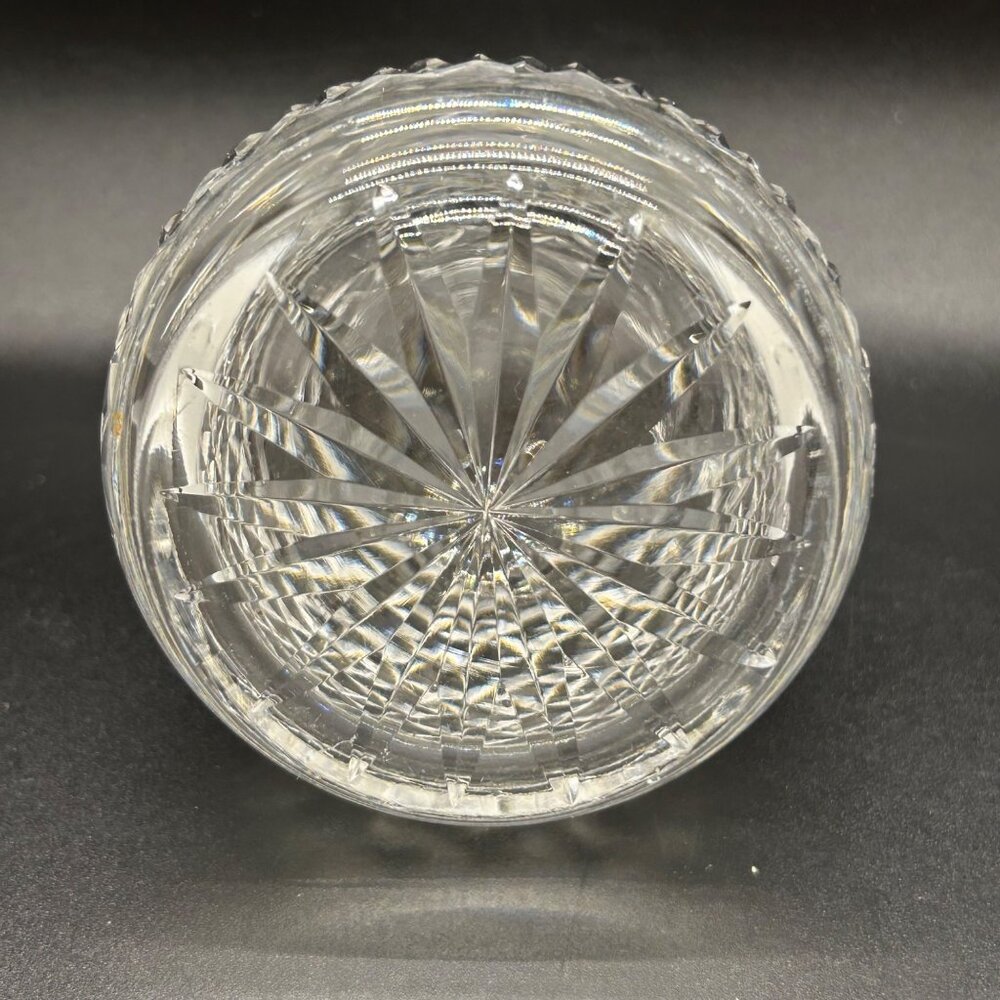 Vintage Cut glass Perfume Bottle Glass Stopper Dauber Diamond Cut Vanity Decor - Picture 13 of 15